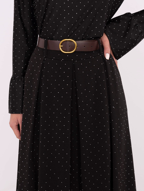 Długa czarna spódnica z aplikacją