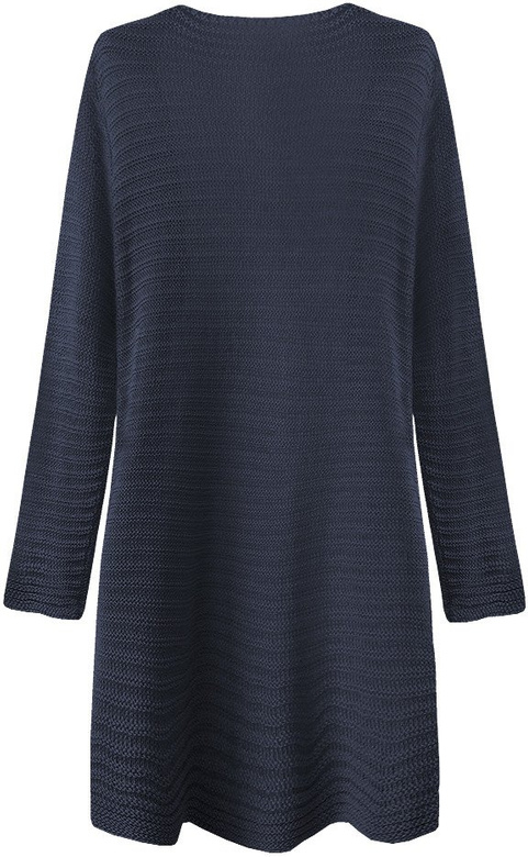 SPITZEN PULLOVER MIT TASCHEN MARINEBLAU (227ART)