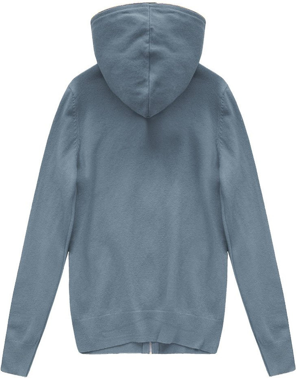 ROZPINANY SWETER Z KAPTUREM NIEBIESKI (P101)