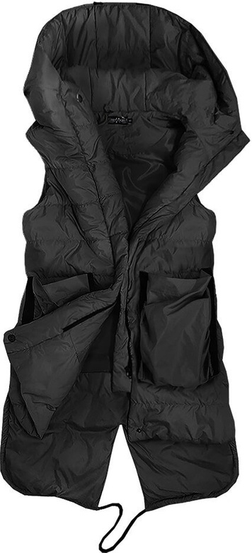 BLACK OVERSIZE VEST (567ART)