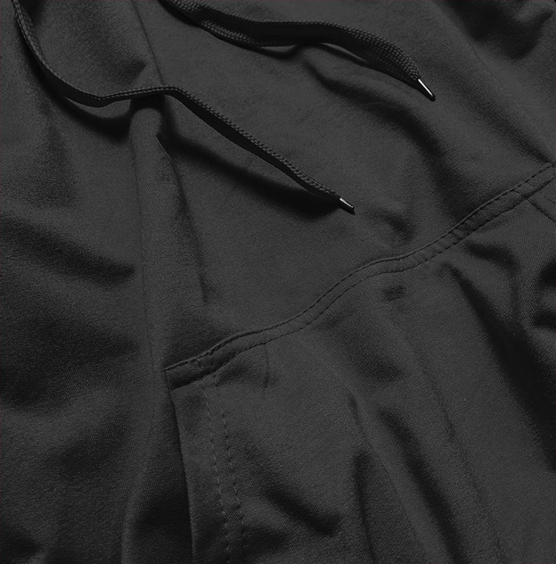 Czarna bluza dresowa z kapturem