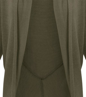 DŁUGI SWETER Z KOŁNIERZEM KHAKI (SW88)