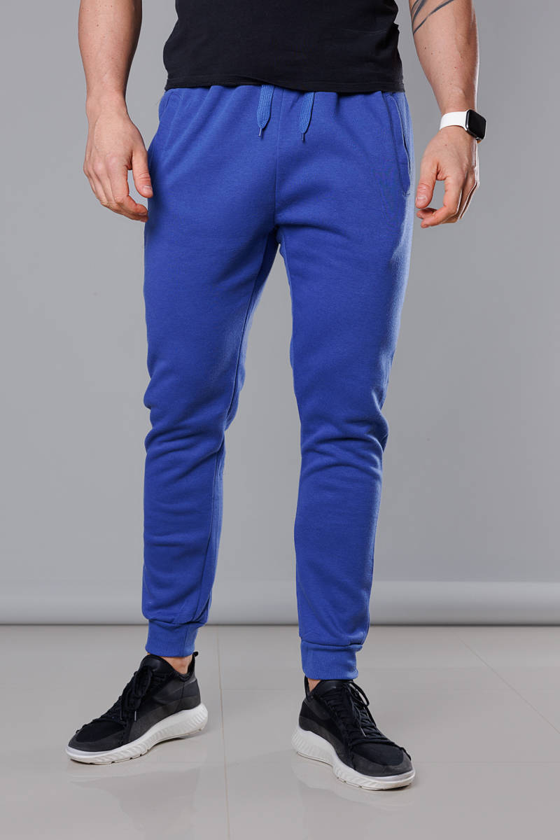 Męskie spodnie dresowe w kolorze ciemno niebieskim