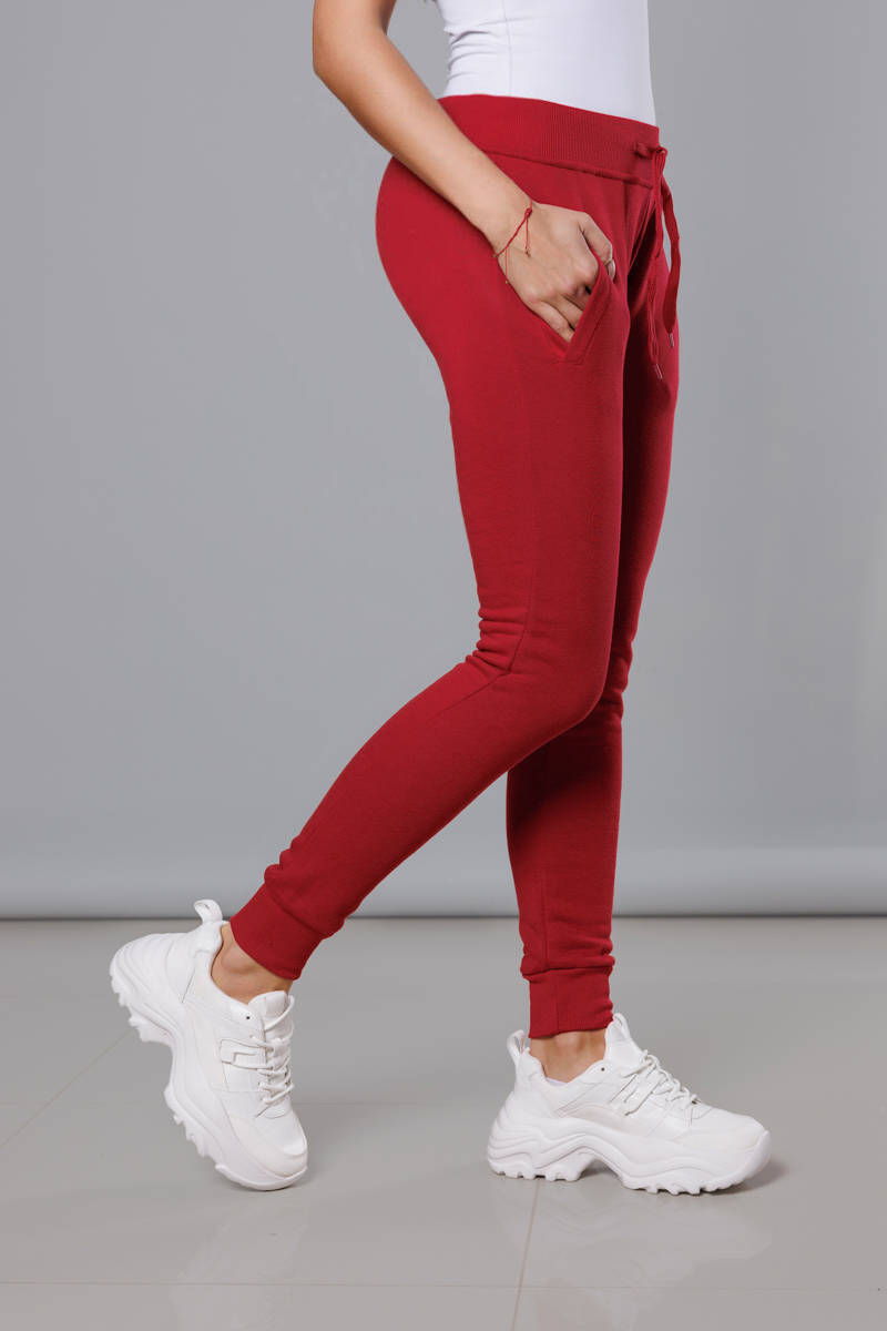 Spodnie dresowe czerwone -35